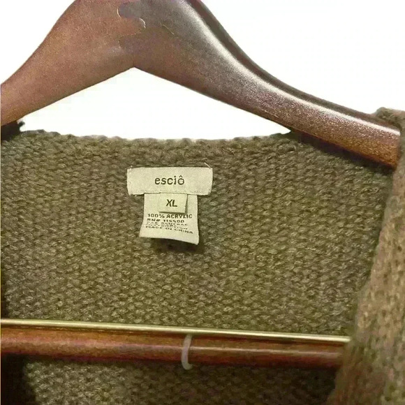 Esciô s uper soft short sleeve knit sweater exquisitely braided center for uniq… - Picture 3 of 4